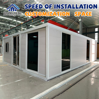 Casa Contenedor de Acero Modular Prefabricada Moderna de 20 pies, Expandible, Plegable, Portátil, de Lujo, Tipo Cápsula para Vivienda Pequeña, Almacén o Anexo