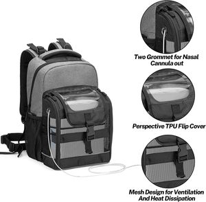 Sac de transport POC avec poches transparentes compatibles avec le concentrateur d'oxygène portable Inogen One, sac à dos de transport - Product Image 3