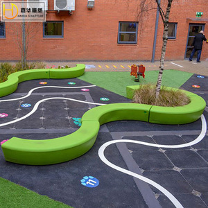 ชุดม้านั่งไฟเบอร์กลาส Jiahua Park Seating Series รูปทรงแปลกตา ทนทาน เหมาะสำหรับใช้งานกลางแจ้ง - Product Image 1