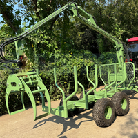Remorque de bois de forêt de rondin de vélo de quad de machines de sylviculture avec la grue pour le tracteur UTV,ATV