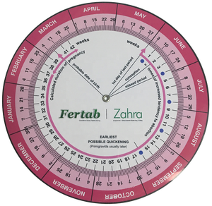 Calculateur de date d'accouchement médical en vente chaude, roue de calcul de grossesse ronde, calculateur <span class=keywords><strong>EDD</strong></span> - Product Image 1