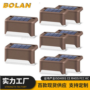 XINSITE Solar LED Stair Lights Waterproof <b>Outdoor</b> <b>Step</b> Lamps <b>for</b> Balcony Courtyard Garden - Product Image 5