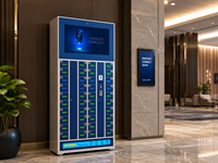 Casier de recharge public intelligent à 40 portes, à monnayeur, avec recharge sans fil et écran LCD, modèle 2026, pour centre commercial