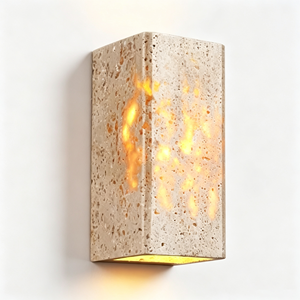 Lámpara de Pared de Estilo Wabi-Sabi para Villa de Diseño, Lámpara de Pared de Piedra Amarilla, Iluminación Ambiental Impermeable para Hoteles y Restaurantes - Product Image 1