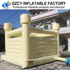 Château gonflable en PVC jaune citron mat - Utilisation commerciale en extérieur et en intérieur - Taille personnalisable - Installation facile - Product Image 2