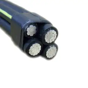 Kabel abc overhead bundel udara 16 25 50 70 95 120 sq mm dengan strip warna IEC 60502-1