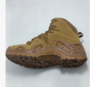 Bottes de randonnée et de chasse TSB07 Coyote Brown Coffee Green Camouflage, marques personnalisées OEM ODM, chaussures de randonnée en cuir de vachette. - Product Image 1