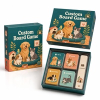 Jeu de cartes personnalisé pour l'éducation à l'adoption des animaux de compagnie, jeu de société éducatif, ensemble de cartes en papier imprimées multicolores pour les refuges et les écoles