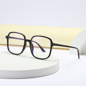 Gafas con montura cuadrada a la moda para mujer, lentes de resina negras, gafas ópticas planas de tamaño mediano, origen Taizhou - Product Image 4
