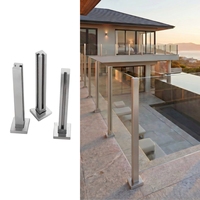 Poteau de balustrade carré moderne en acier inoxydable noir mat avec fentes, hauteur personnalisable, pour la construction d'escaliers et de balcons