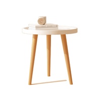 Table basse circulaire à trois pieds en bois de style nordique, petite unité, pour la maison et le bureau – Meilleure vente