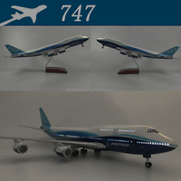 Modelo de avión de 47CM B747 con luz LED Original 747 para modelos de aviones de escritorio de regalo para adultos