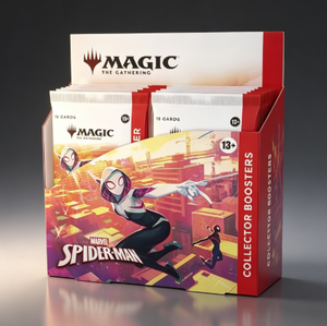 Magic: the Gathering Collector Booster Box <span class=keywords><strong>Spider</strong></span>-<span class=keywords><strong>Man</strong></span> Série SPM de Marvel avec des cartes à jouer de qualité supérieure pour offrir en cadeau - Product Image 1