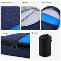 Sac de couchage enveloppant 4 saisons imperméable en Ripstop, ultraléger (1,1 kg-2,8 kg), raccordable, à capuche, lavable en machine, pour l'extérieur