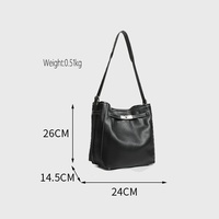 Sac à main de luxe 2026 avec bandoulière réglable en cuir PU Litchi, sac seau grande capacité pour femme