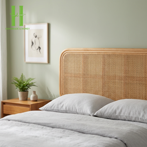 Lit de chambre moderne au design compétitif pour l'exportation vietnamienne, avec cadre robuste, installation facile, style élégant, tissage naturel, taille et couleur personnalisables - Product Image 1