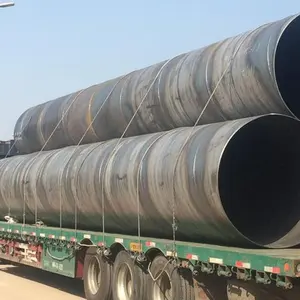 Tubo de aço carbono soldado em espiral SSAW API 5L X42 X46 X52 X60 Q235B Q355B SSAWL Saw tubo soldado UOE de grande diâmetro