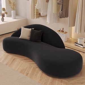 El área de descanso del sofá de forma irregular sirve para tiendas de ropa y salones de belleza para mujeres negras que ofrecen un sofá de lujo informal - Product Image 3