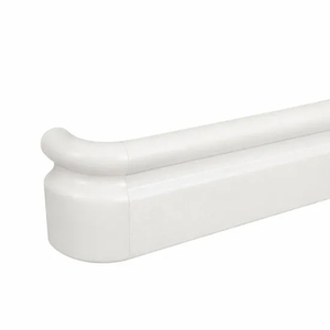 Embout de main courante mural en PVC, design minimaliste, finition blanche, composant de balustrade - Product Image 1