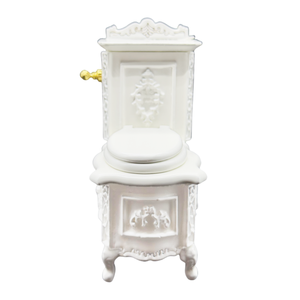 Casa de muñecas <span class=keywords><strong>miniatura</strong></span> victoriana inodoro de madera DIY - Product Image 1