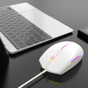 Aigo Q836 Wired Optical <b>Mouse</b> 4 Buttons RGB Backlit Right Hand Ergonomic Business Use - Product Image 2