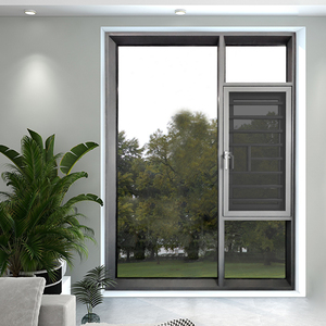 <span class=keywords><strong>Ventanas</strong></span> Plegables Modernas con Marco de Aluminio Negro, Insonorizadas, con Malla de Acero Inoxidable para Jardín, Baños y Dormitorios - Product Image 4