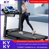 Tapis roulant électrique pliable compact, moteur 2,0 CV, vitesse préréglée de 1 à 12 km/h, application intelligente Bluetooth, appareil de fitness pour la maison