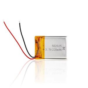 Batterie Lipo EWT 3.7V 502025 200mAh Léger Super Petit Rechargeable Intégré PCM Cathode LiNiMnCoO2 - Product Image 1