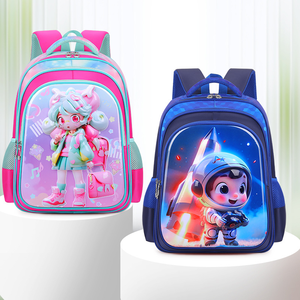 Mochila Escolar para Niños, Mochila para Estudiantes de Primaria, Paquete Individual, Juego de Tres Piezas con Barra de Arrastre - Product Image 5