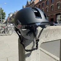 Casque de snowboard respirant, coupe-vent, en mousse PC EPS, anti-rayures, avec visière, pour adultes, avec sangles pour lunettes