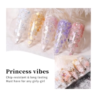 Vernis à ongles gel UV TRIONE Heart Glitter avec paillettes, effet French, longue tenue, qualité salon, marque privée OEM