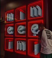 Carrelage LED 3D Abyss avec effet miroir Melaleuca, contrôle DMX512, CRI 95 élevé pour piste de danse de boîte de nuit, IP65