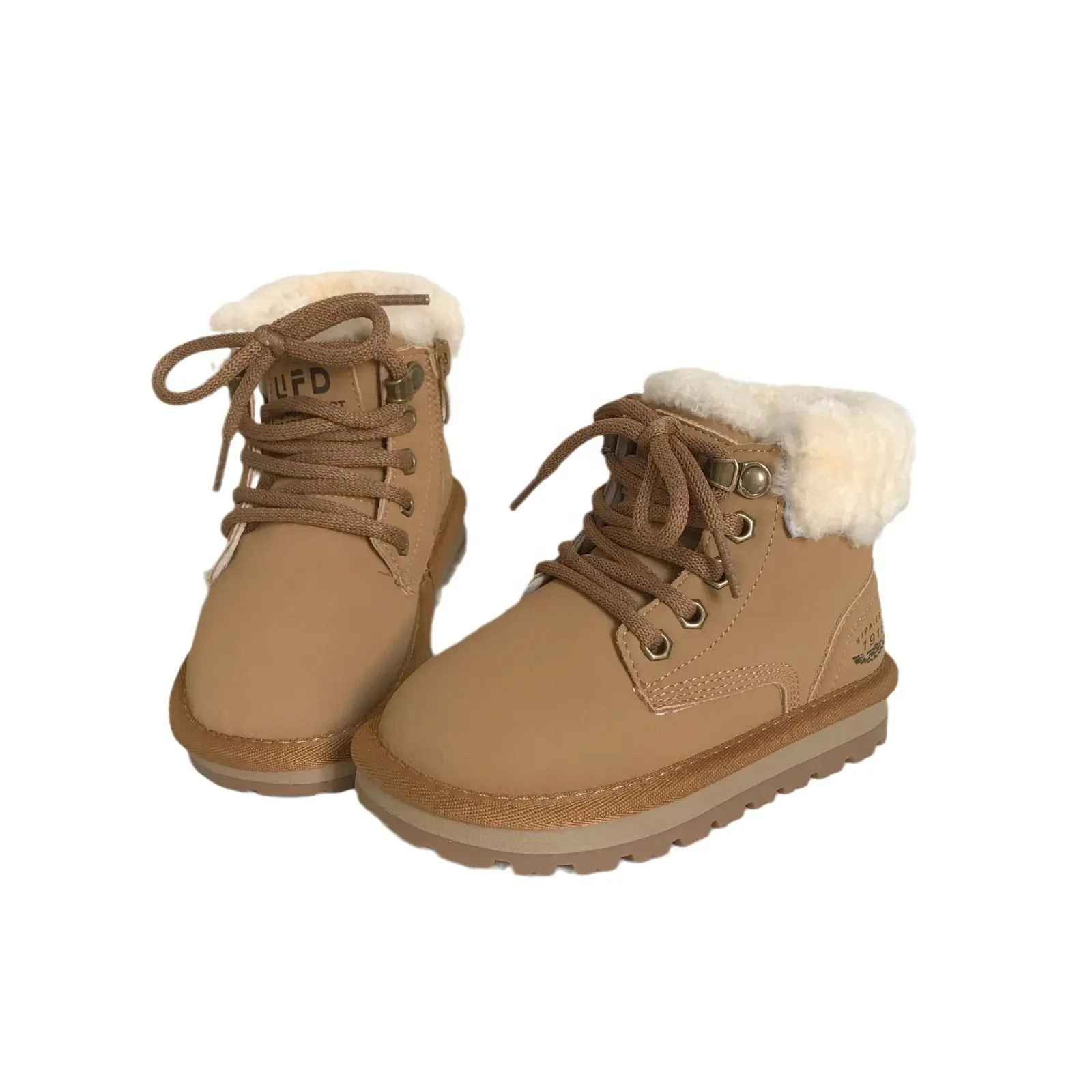 Botas de nieve para niños 2024 invierno nuevas niñas pelo boca engrosada nieve algodón niños casual grueso algodón zapatos botas