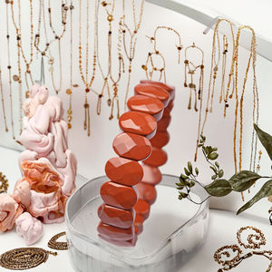 Minimalist Trendy Root Chakra Jewelry for Stability & Grounding Protection Heart-Shaped Hematite Bead <b>Elastic</b> <b>Bracelet</b> Unisex - Product Image 3