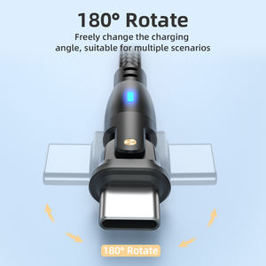 Gran oferta, actualización de carga rápida, flexión, rotación de 180 grados, ángulo recto, Android iOS tipo C, Cable de carga rápida Micro USB, Cable de datos - Product Image 4