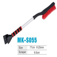 Brosse à neige pour voiture avec poignée en mousse de 77 cm et grattoir à glace de 9,5 cm, outil de dégivrage hivernal antidérapant pour véhicule