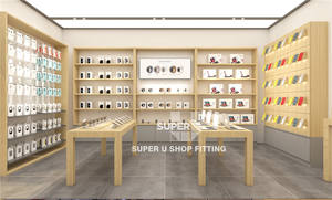 Arredamento per Negozio di Telefonia <span class=keywords><strong>Mobile</strong></span>, <span class=keywords><strong>Design</strong></span> d'Interni per Negozio di Cellulari, Tavolo Espositivo per Telefoni in Vendita - Product Image 6