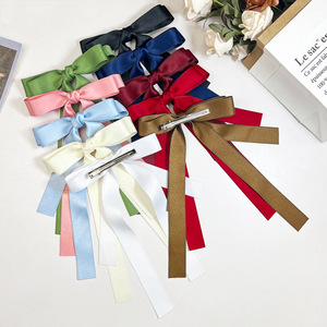 Koreaanse stijl dubbellaagse strik met kristallen lint, handgemaakt voor vrouwen - Product Image 3