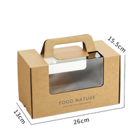 Boîte cadeau transparente personnalisée pour fruits frais, emballage portable en carton ondulé pour cerises, oranges et raisins