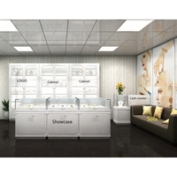 Façade de magasin de bijoux de luxe pour Atrium de centre commercial, conception personnalisée pour partenaire Fortune 500, revêtement métallique, mur-rideau en verre avec logo lumineux