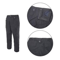 Tenue Tactique Noire pour Agent de Sécurité – Ensemble Deux Pièces : Veste de Travail et Pantalon Cargo en Coton et Polyester, Idéal pour la Chasse, en Nylon Ripstop