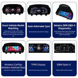 Nâng cấp đồng hồ tốc độ kỹ thuật số LCD với Carplay, đồng hồ đo tự động mới cho BMW 3 Series E90/E92/E93 2005-2012 - Product Image 5