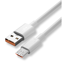 Cable de Carga Rápida Micro USB de 1m-9 pies, 6A, con Malla de Protección, Revestimiento de PVC, Conductor de Cobre Puro, 12 Meses de Garantía para Android