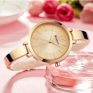 Relojes dorados a la moda para mujer, reloj de cuarzo ultrafino de acero inoxidable, reloj romántico para mujer, relojes para mujer, Montre Femme - Product Image 3