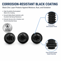 Garantie de livraison ponctuelle Vis SEMS personnalisées en zinc noir 10mm 15mm 20mm à tête cylindrique Phillips pour boîtier de commande