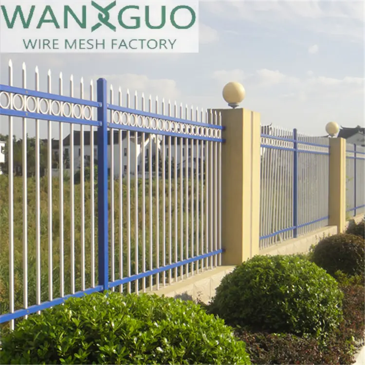 Top quality Low price New design galvanized tube with spear top Powder coated Home Garden Tubular Fence