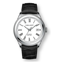 Montre de marque personnalisée, bracelet en cuir bleu de haute qualité, montre-bracelet tendance