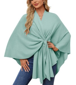 Châle Poncho en Tricot Chaud et Élégant pour <span class=keywords><strong>Femme</strong></span>, Grande Écharpe en Pashmina Doux et Moelleux, Idéal pour l'Hiver – Nouvelle Collection Tendance - Product Image 6