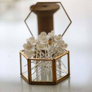 Buatan tangan 6 buah/Set Mode Air Tawar keramik bunga Pin rambut aksesori untuk wanita untuk ulang tahun pernikahan pertunangan - Product Image 3