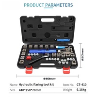 Ensemble d'outils d'évasement pour adaptateur de ligne de refroidissement de transmission GM pour tubes en acier inoxydable de 3/16 à 1/2 pouce 45 #   Matériau en acier